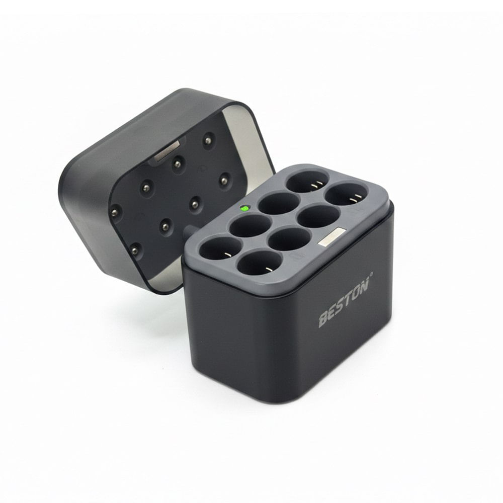 Cargador de Pilas Recargables AA 8 puestos Beston Híbrido Ni-MH y Li-ion M7038