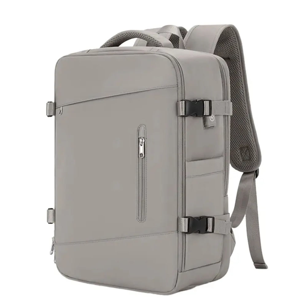 Mochila Viajera para Cabina Compartimiento Laptop Gris