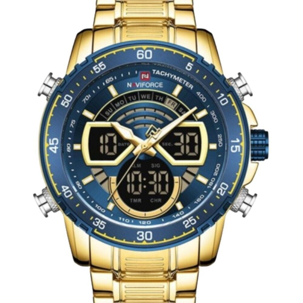 RELOJ NAVIFORCE NF9189 AZUL DORADO