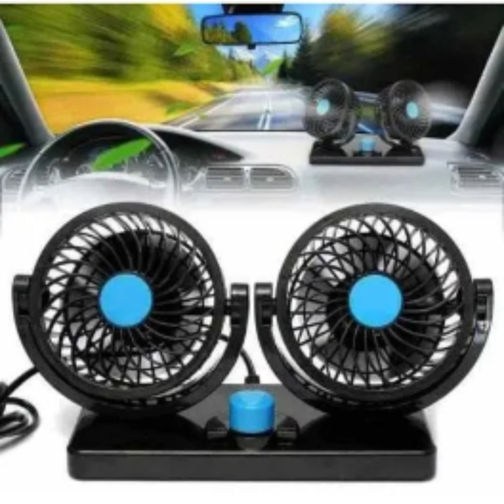 360 Grados Doble Ventilador Para Auto Carro Coche 12v 360 Grados Doble Ventilador Para Auto Carro Coche 12v