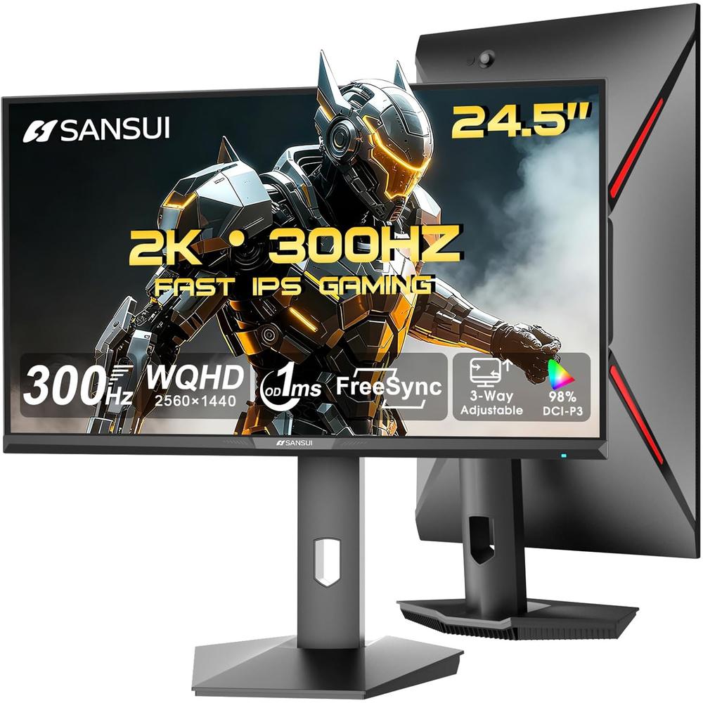 Sansui 24,5"" QHD 300 Hz 1 ms IPS FreeSync Eye Care VESA