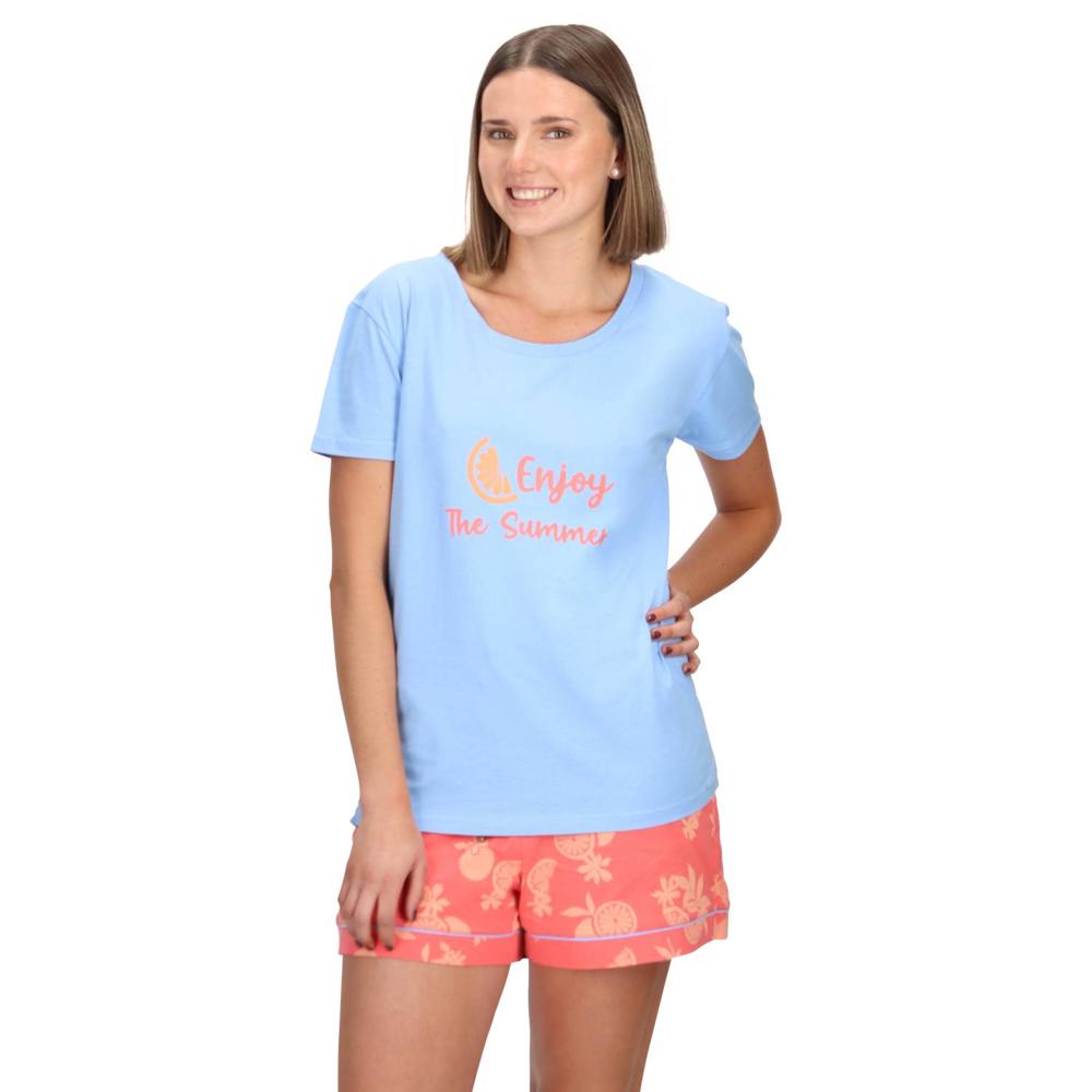 Pijama Corto Algodón Caffarena 30964 Talla L Celeste Pijama Corto Algodón Caffarena 30964 Talla L Celeste