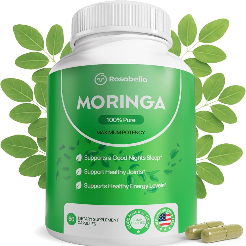 Rosabella Cápsulas de Moringa Polvo Puro de Moringa