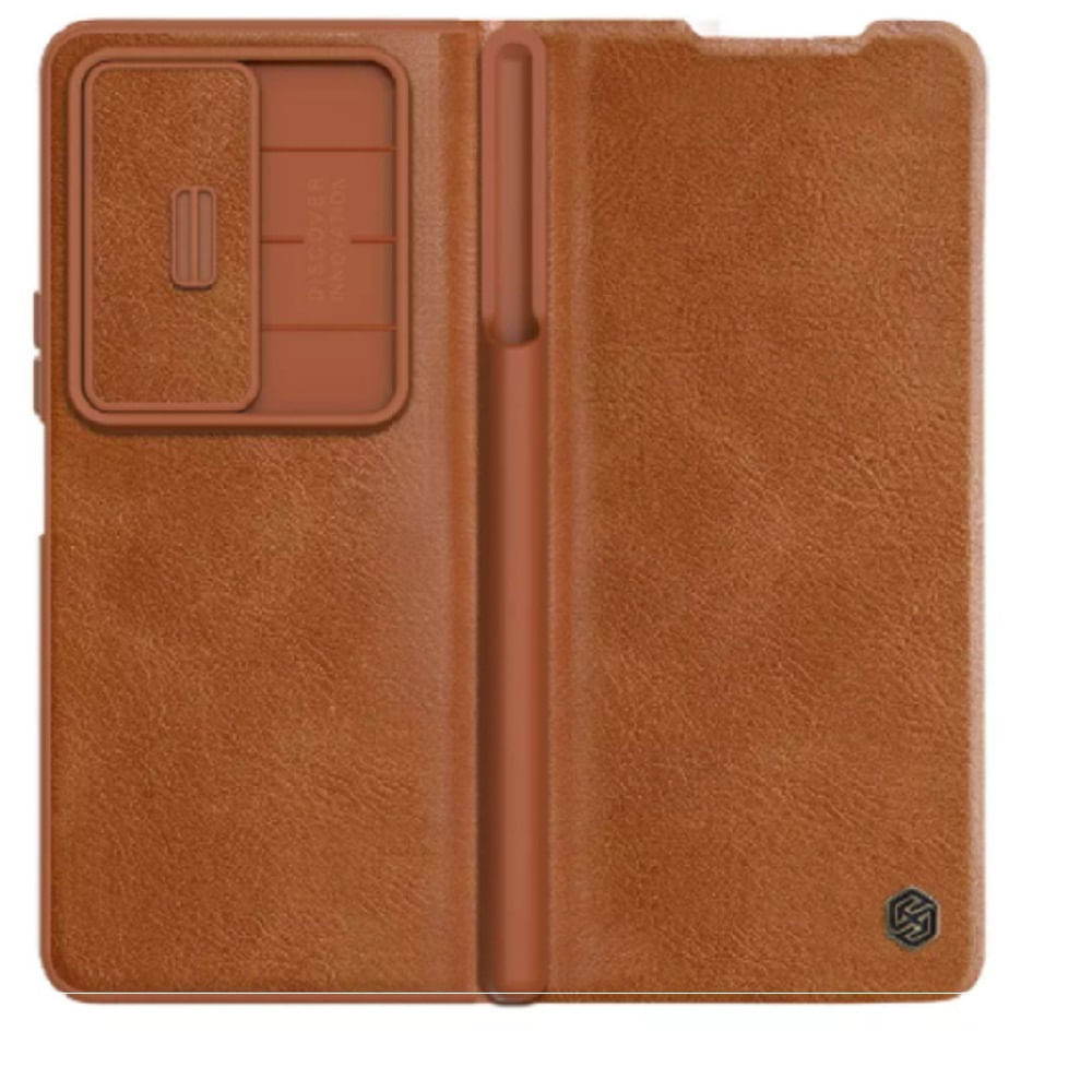 Case Qin Pro Leather para Samsung Galaxy Z Fold - CAMEL