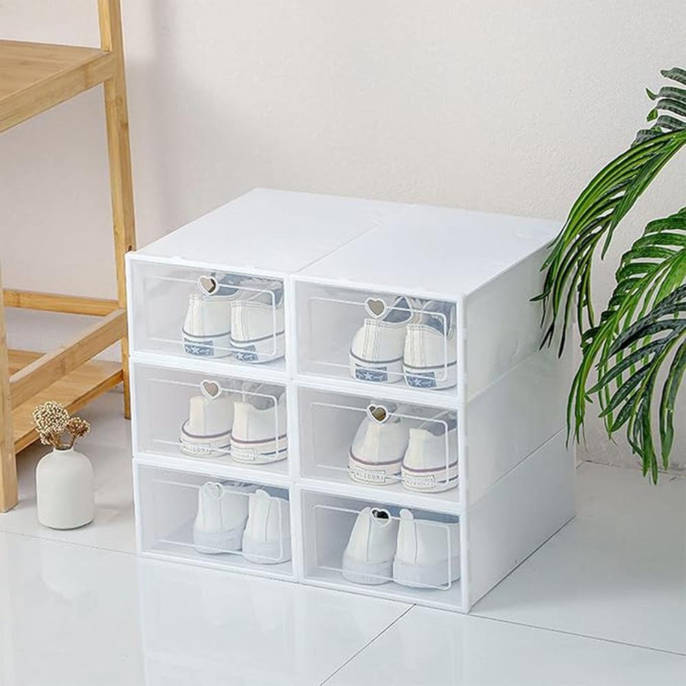 PACK 12 UNIDADES ORGANIZADOR DE ZAPATO CAJA ORGANIZADORA Blanco