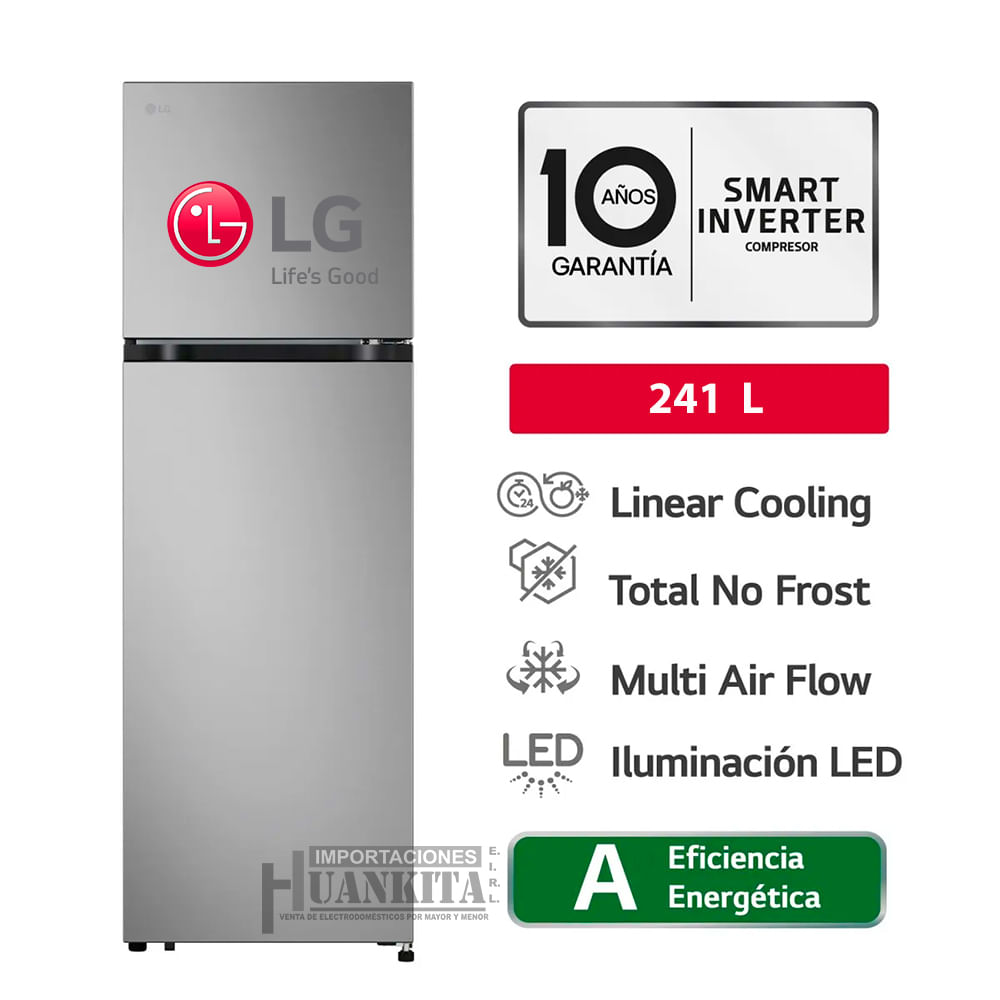 Refrigeradora LG Top Freezer No Frost 241 LT. VT24BPY Refrigeradora LG Top Freezer No Frost 241 LT. VT24BPY