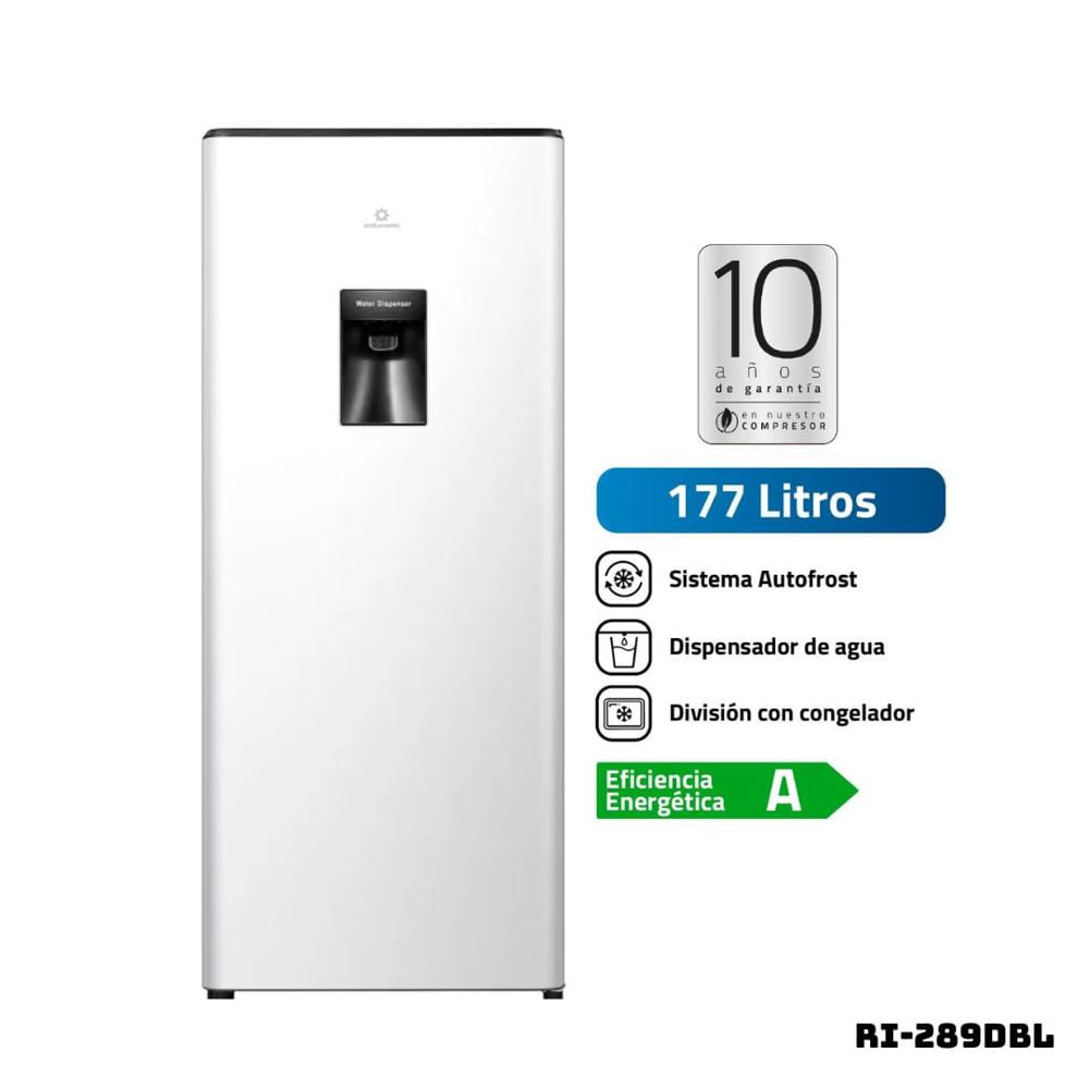 REFRIGERADORA INDURAMA 177 L CON DISP DE AGUA BLANCA - RI-289DBL REFRIGERADORA INDURAMA 177 L CON DISP DE AGUA BLANCA - RI-289DBL