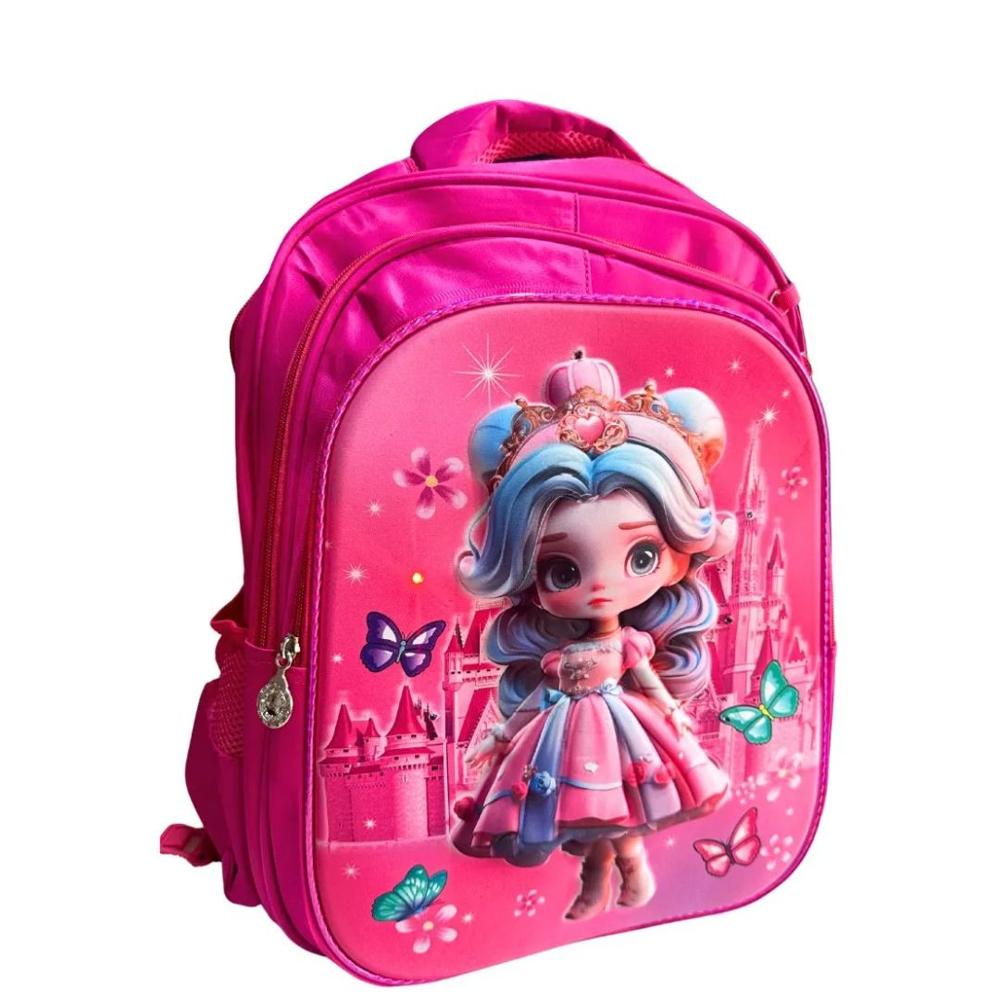 Set Mochila Lhamas 3d Lonchera Estuche Con Relieve Y Luces muñequita