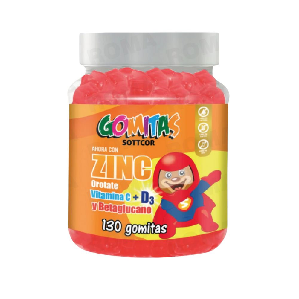 GOMITAS ZINC OROTATE NIÑOS 130UND