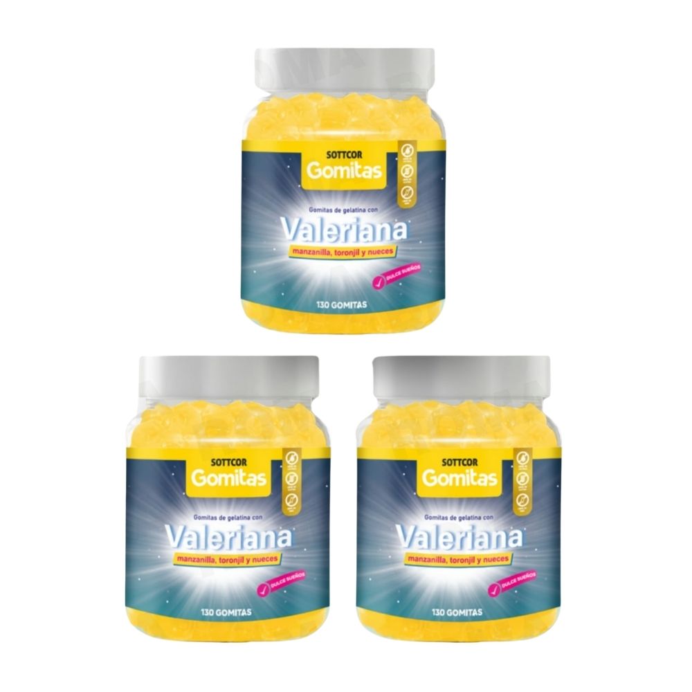 PACK 3 GOMITAS VALERIANA 390 UND