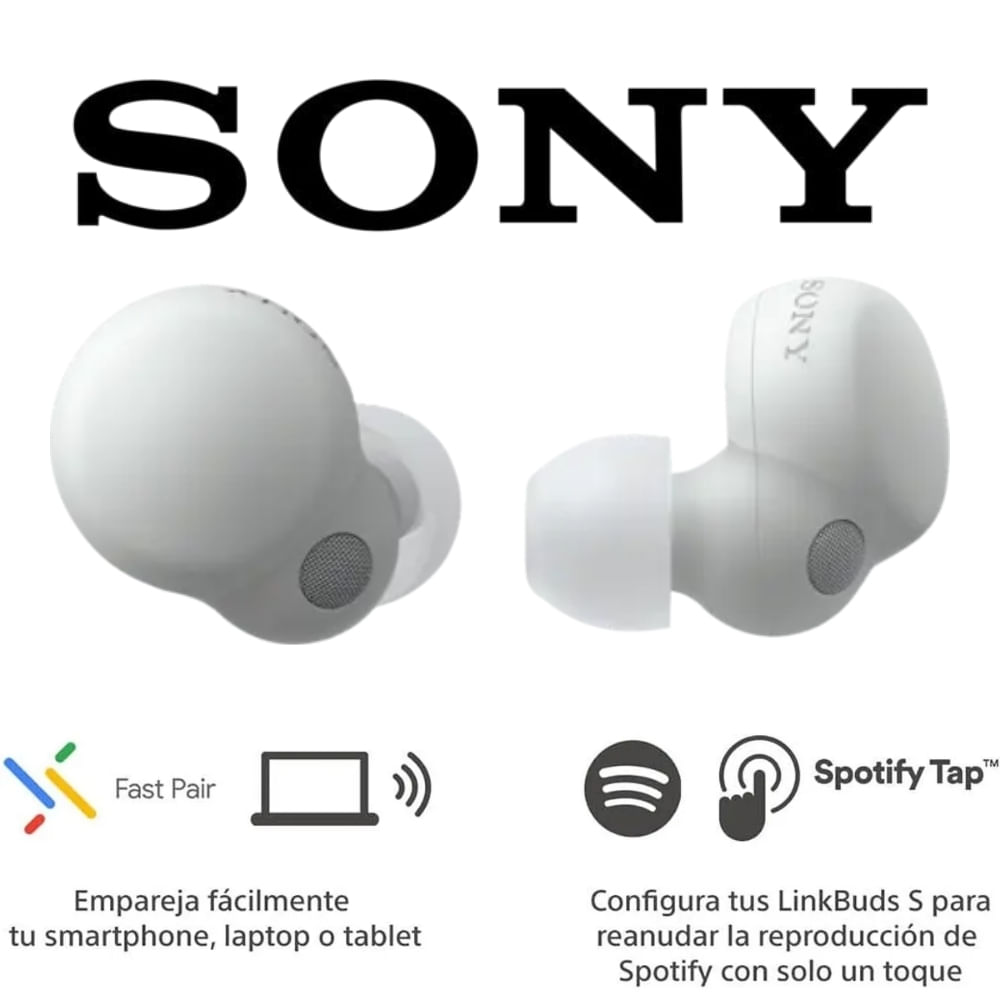 AUDIFONOS INALAMBRICOS SONY DURACIÓN 6HRS COLOR BLANCO MOD WF-S900N