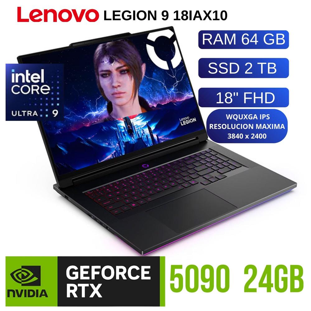 Laptop Lenovo LEGIÓN 9 18IAX10 Intel Core u9 275HX RAM 64GB SSD 2TB18 Laptop Lenovo LEGIÓN 9 18IAX10 Intel Core u9 275HX RAM 64GB SSD 2TB18