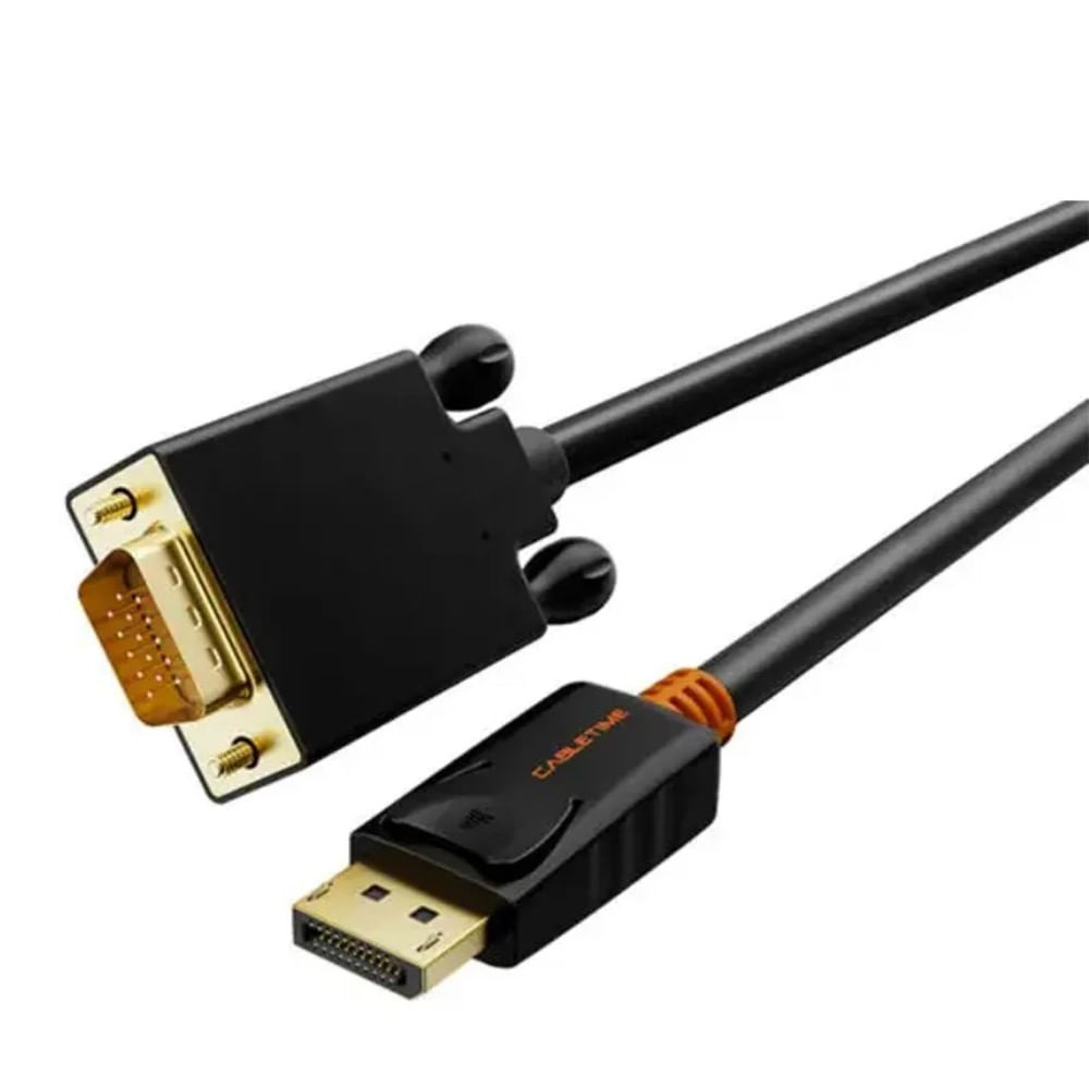 Cable DisplayPort a VGA 1080p de 3mts Cabletime CD35N - CT-AV585-04G-B3 Cable DisplayPort a VGA 1080p de 3mts Cabletime CD35N - CT-AV585-04G-B3