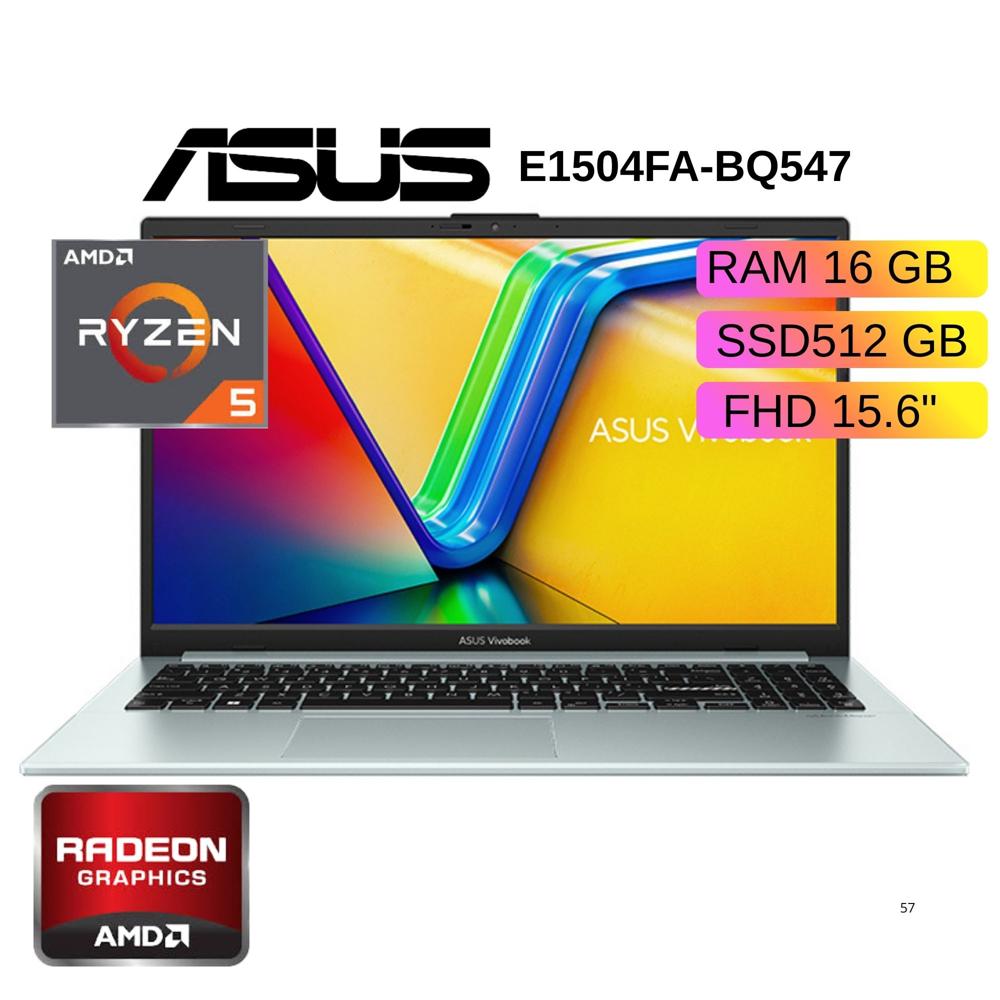 LAPTOP ASUS E1504FA-BQ54 -AMD RYZEN 5 7520U  RAM 16GB  SSD 512GB 15.6  FHD  -90NB0ZR3-M03NM0