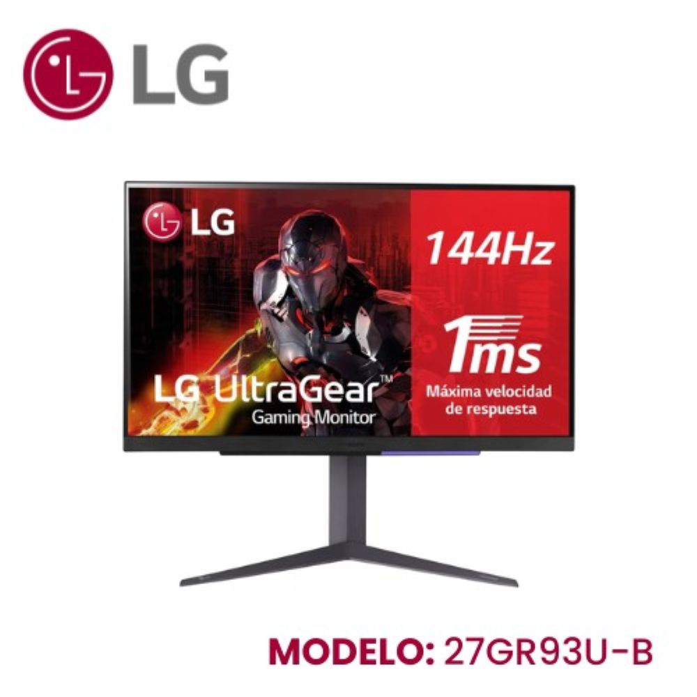 MONITOR LG 27GR93U LED GAMING 27"" IPS 1MS 144HZ