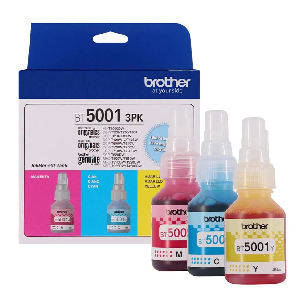 PACK 3 TINTAS BROTHER BT50013PK COLOR