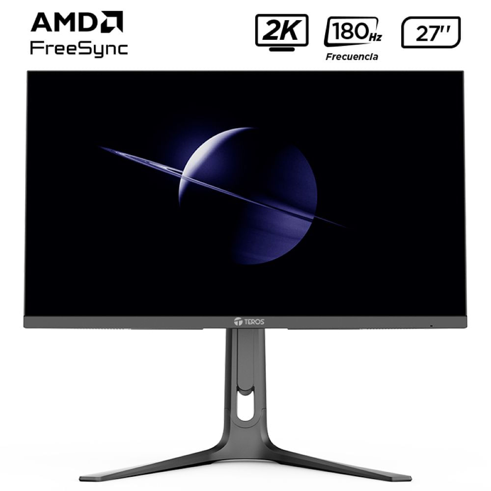 Monitor plano gaming TEROS TE-2753G, 27"" 2K QHD IPS, 180 Hz, 1 ms, HDMI, DP