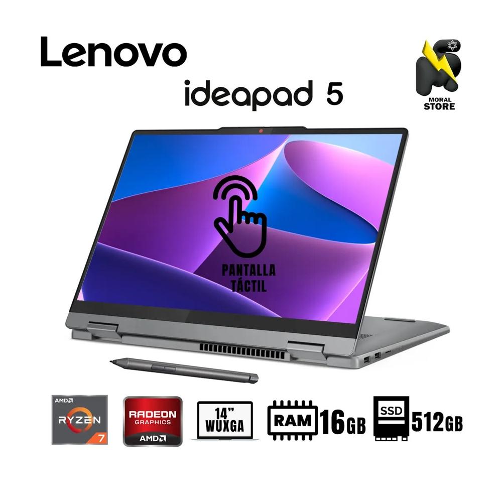 LAPTOP LENOVO IDEAPAD 5 2 EN 1 14AHP9 AMD RYZEN 7 8845HS 16 GB RAM 512GB SSD 14 WUXGA TÁCTIL
