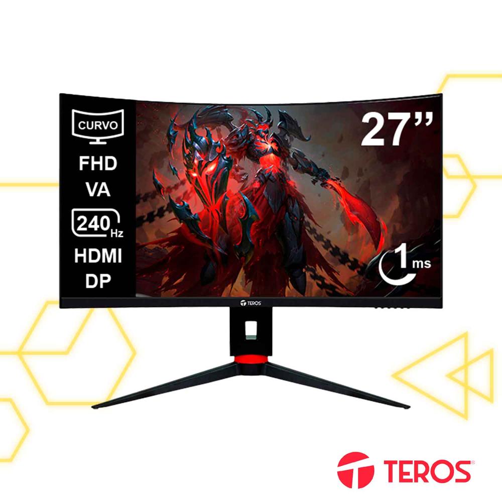 Monitor Curvo Gaming Teros TE-2764G 27” FHD 240Hz 1ms VA HDMI DP Monitor Curvo Gaming Teros TE-2764G 27” FHD 240Hz 1ms VA HDMI DP