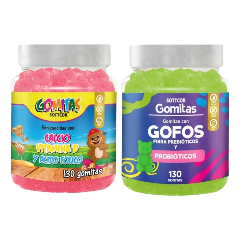 PACK 2 GOMITAS CALCIO NIÑOS + GOFOS PARA NIÑOS 260 UND