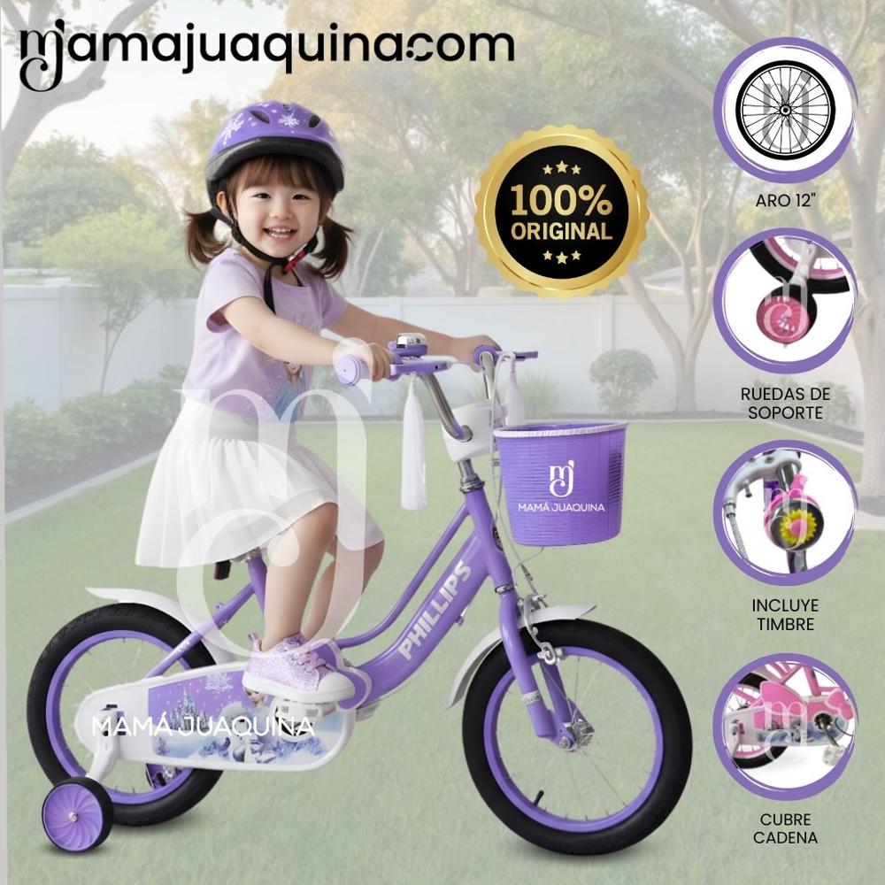 Bicicleta Campera Aro 12 CUTIE con Canasta Purple