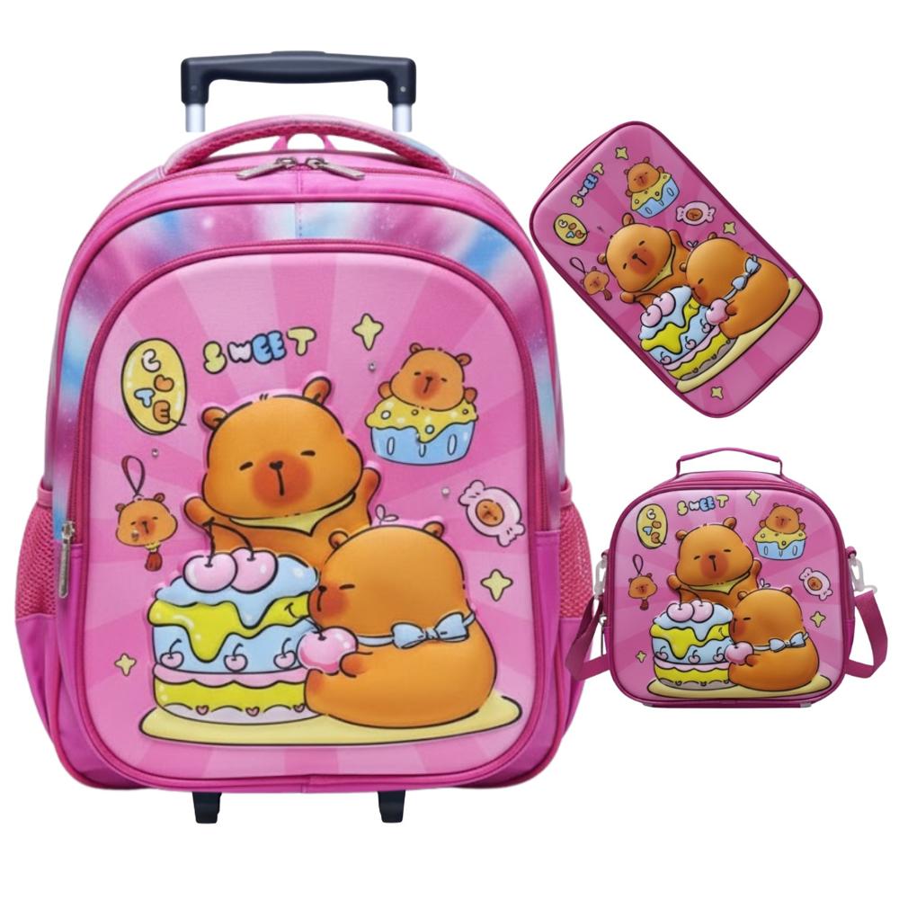 Mochila con Ruedas para Niños y Niñas Multipack 3 en 1 Diseño Ositos Regreso a Clases Mochila con Ruedas para Niños y Niñas Multipack 3 en 1 Diseño Ositos Regreso a Clases