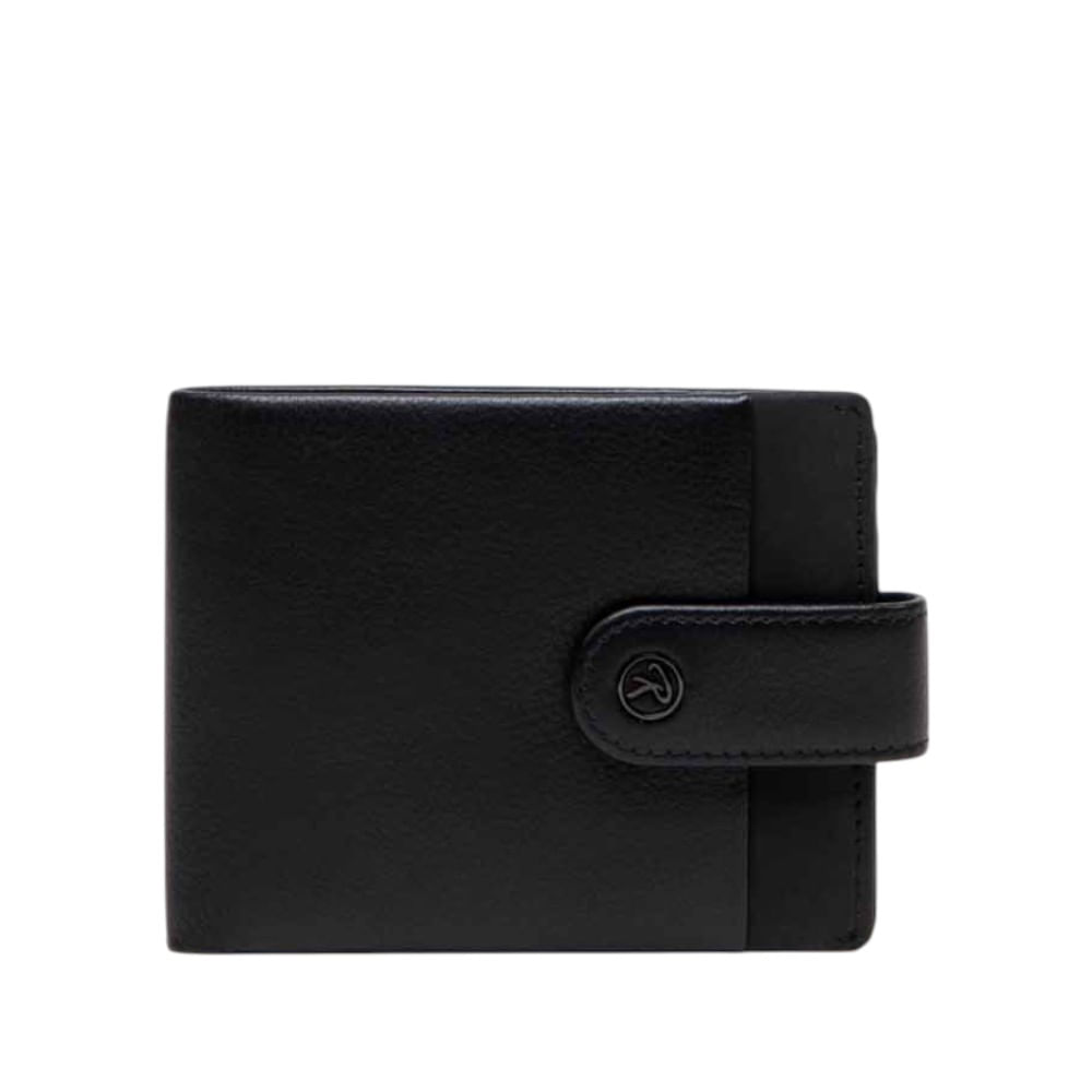 Billetera para Hombre Axis con Broche Renzo Costa Wpc 2561 Black Mal