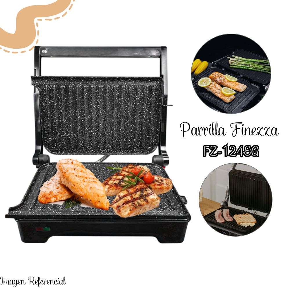 GRILL PARRILLA ELECTRICA FINEZZA ANTIADHERENTE CON REGULADOR FZ-802EG