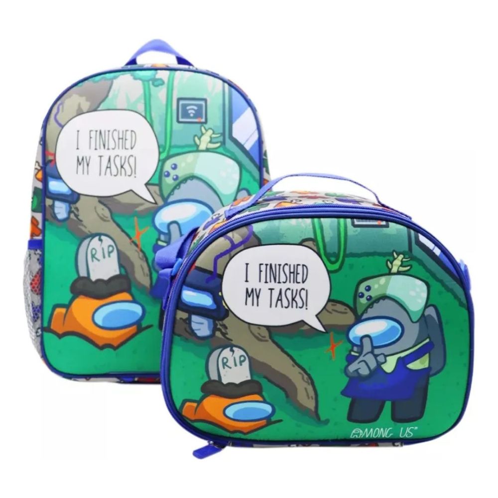 Pack Duo Mochila Among Us A4 Nido Y Lonchera