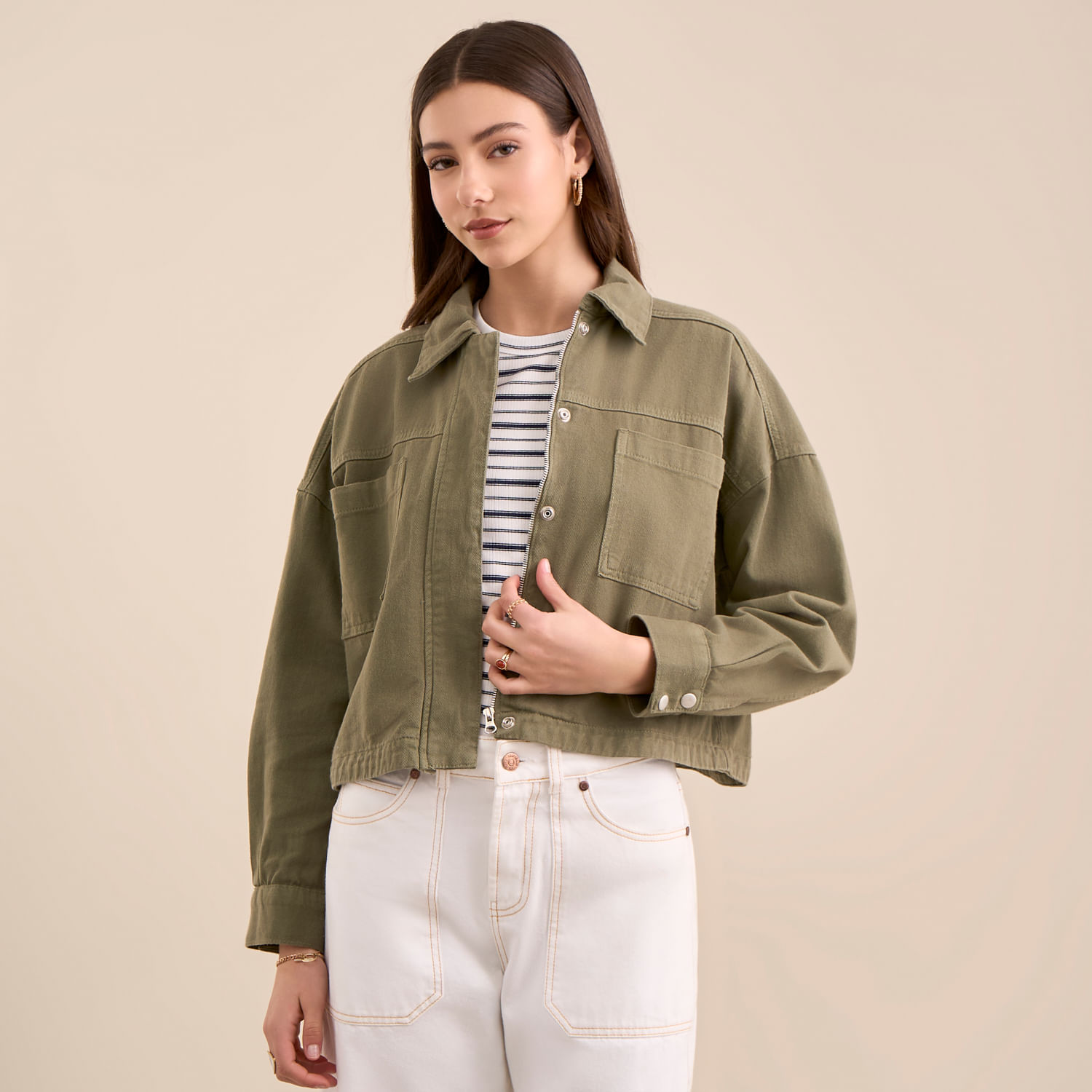 Casaca Mujer Amc Crudo