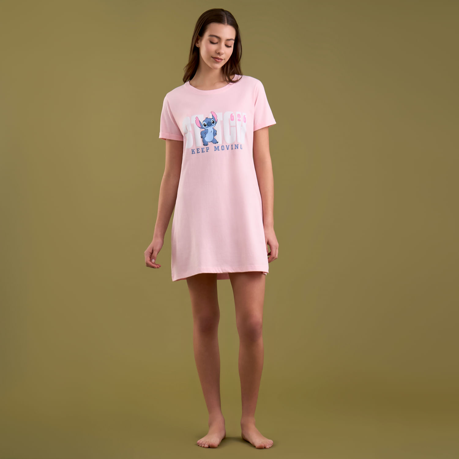 Camisa De Dormir Mujer Disney Moving Stitch