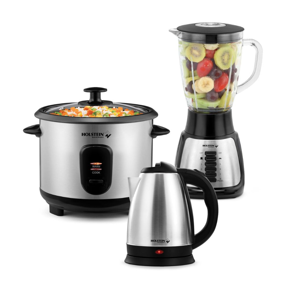 Tricombo Holstein: Licuadora + Olla Arrocera + Hervidor Eléctrico