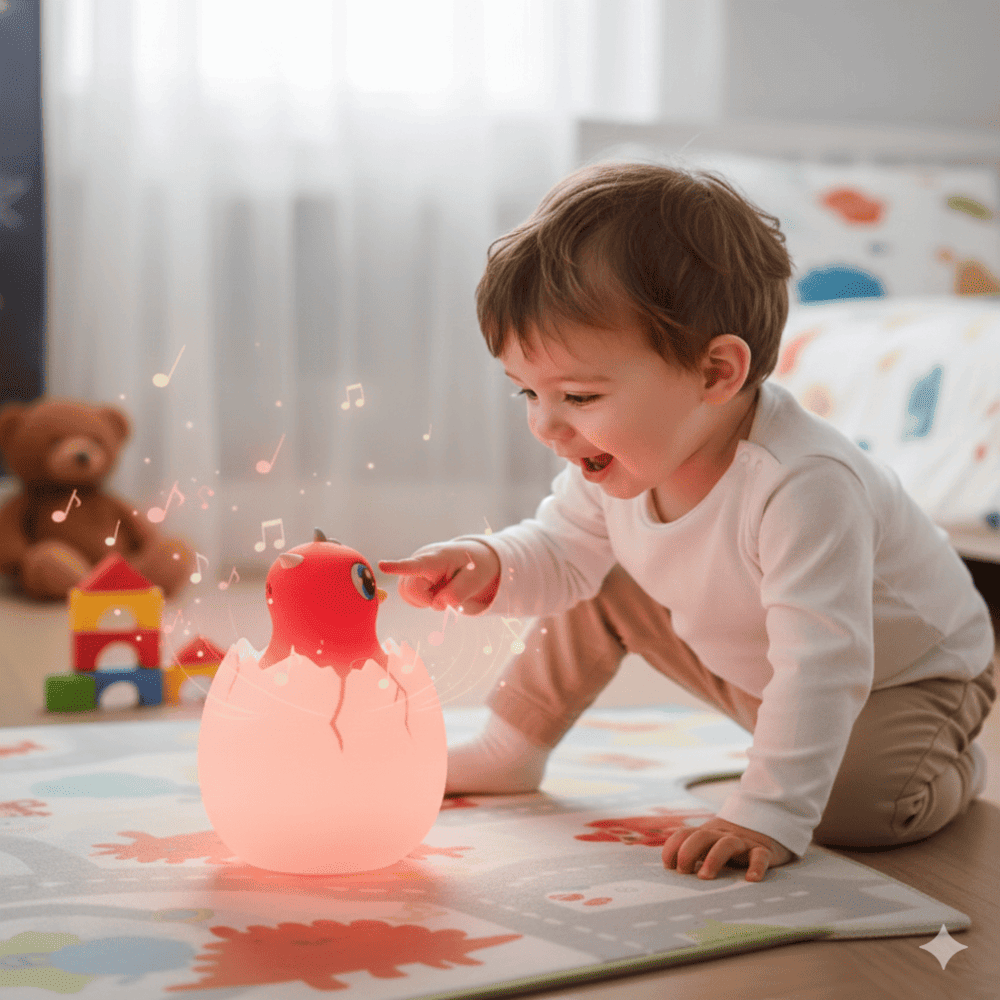 Lámpara de Dinosaurios Led Recargable 130 canciones Owl