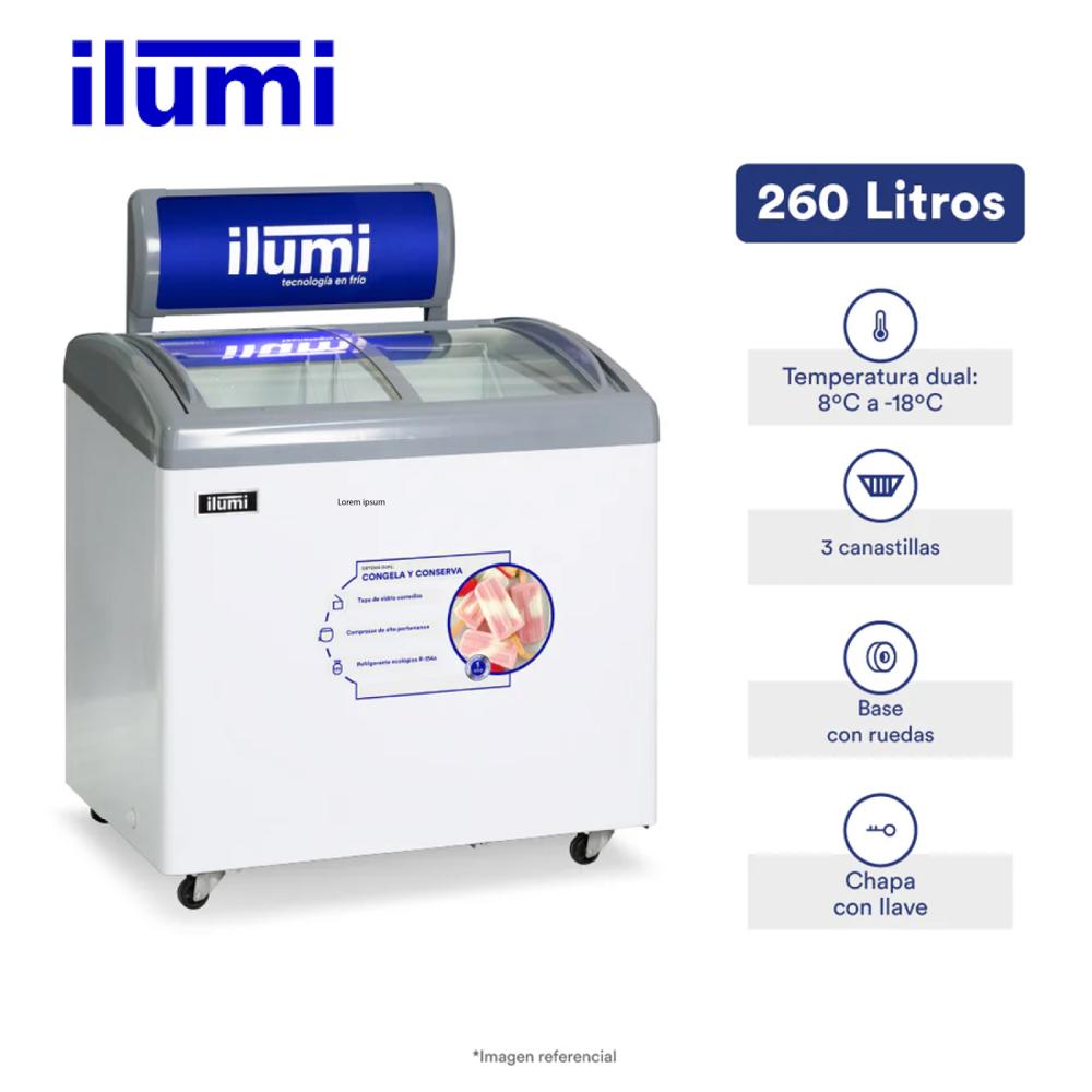 TF-2600 - Congelador Horizontal 260Lt Blanco Ilumi