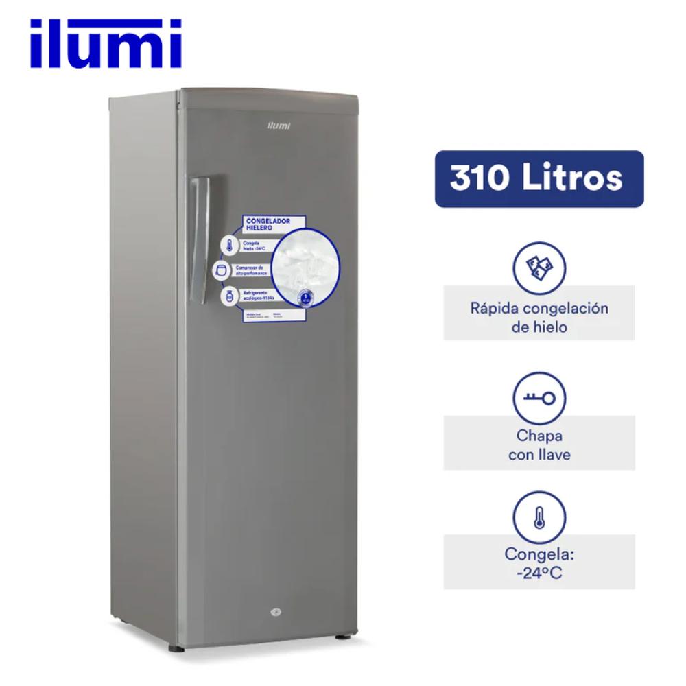 TF-3100H - Congelador Vertical 310Lts Gris Oscuro Ilumi