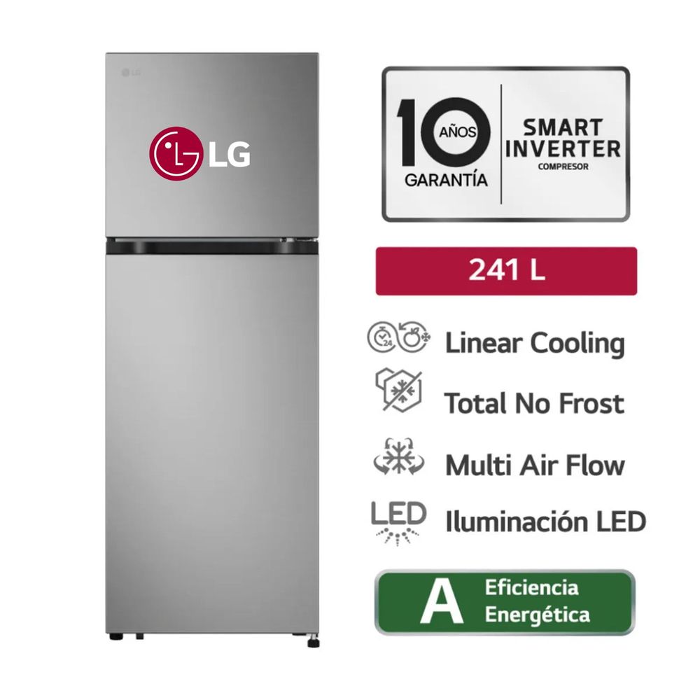 Refrigeradora LG VT24BPY 241L Plateado Refrigeradora LG VT24BPY 241L Plateado