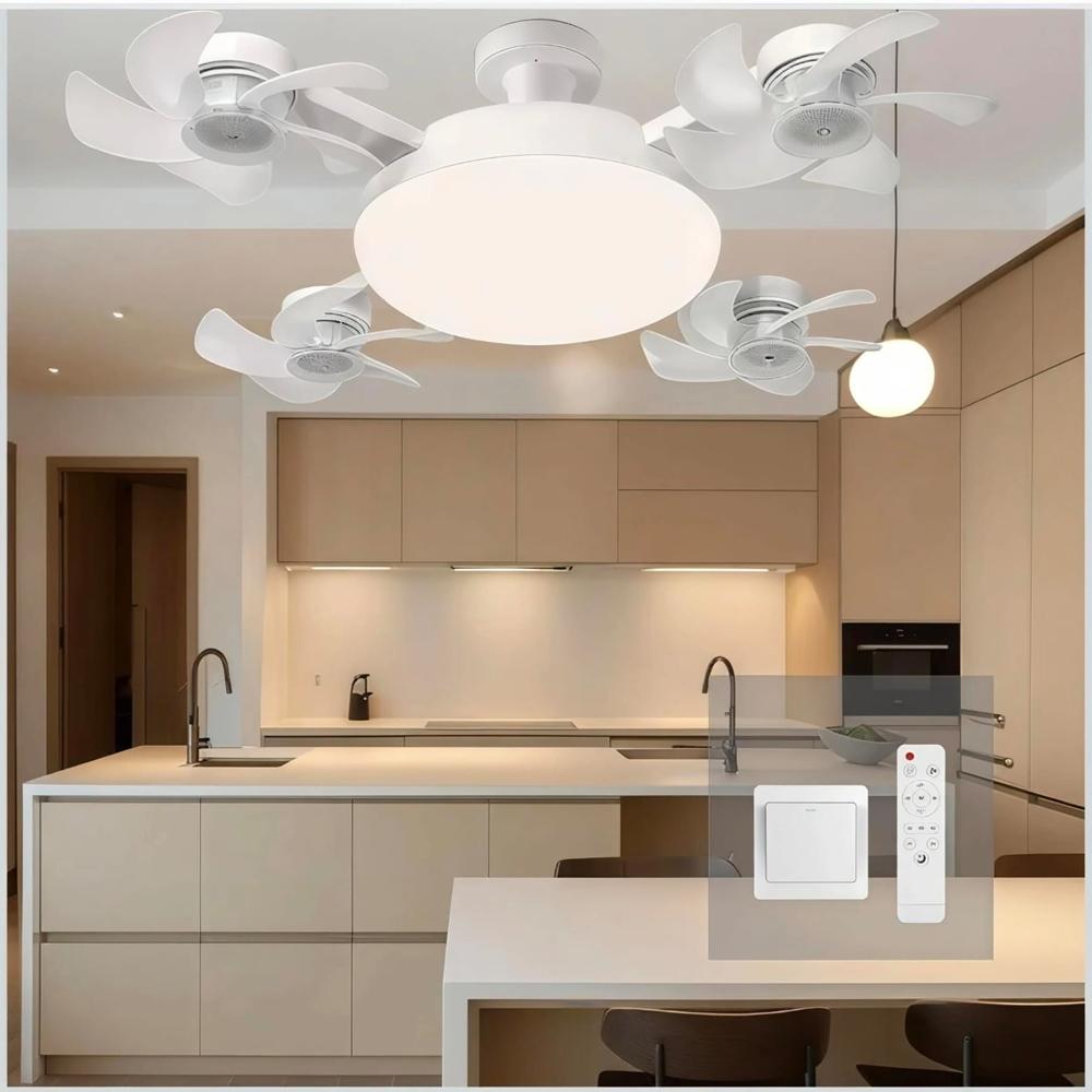 Foco Ventilador de Techo LED 60W con Control Remoto