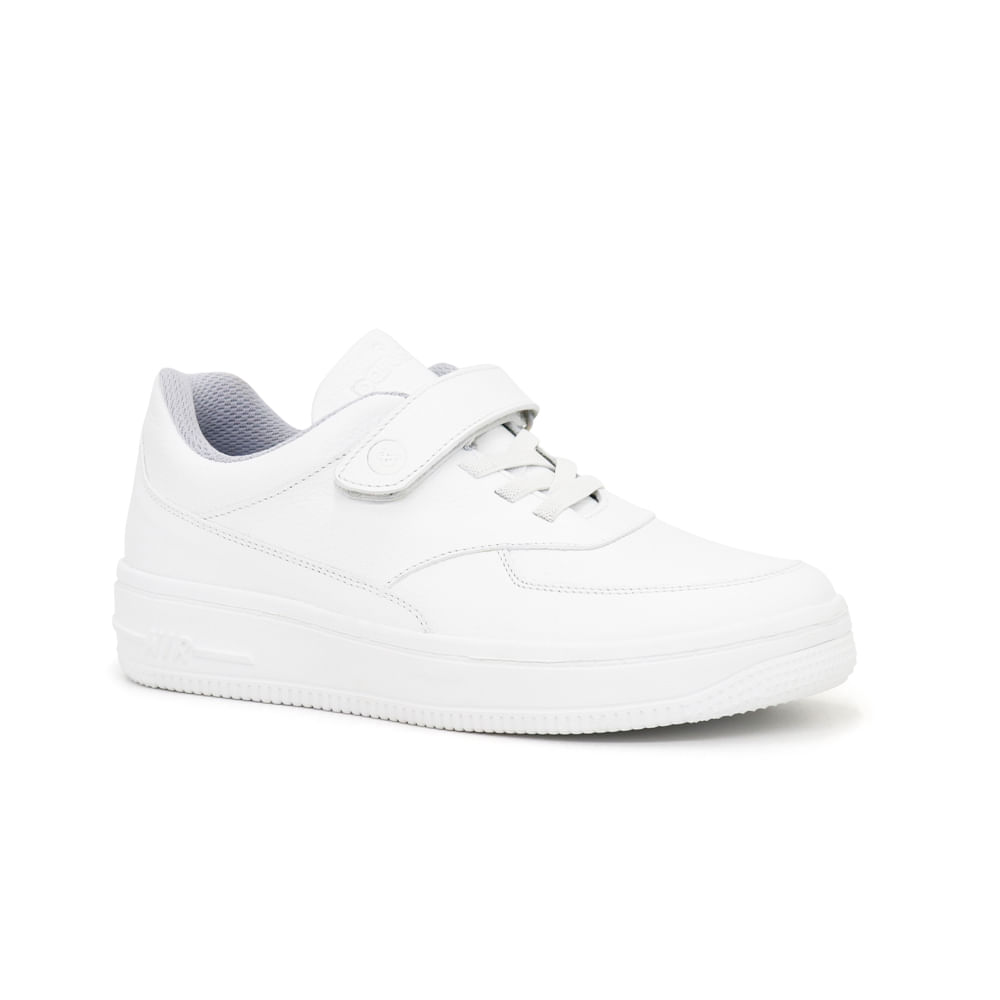 Zapatillas Escolares Cuero JA24-CG818 Blanco 35