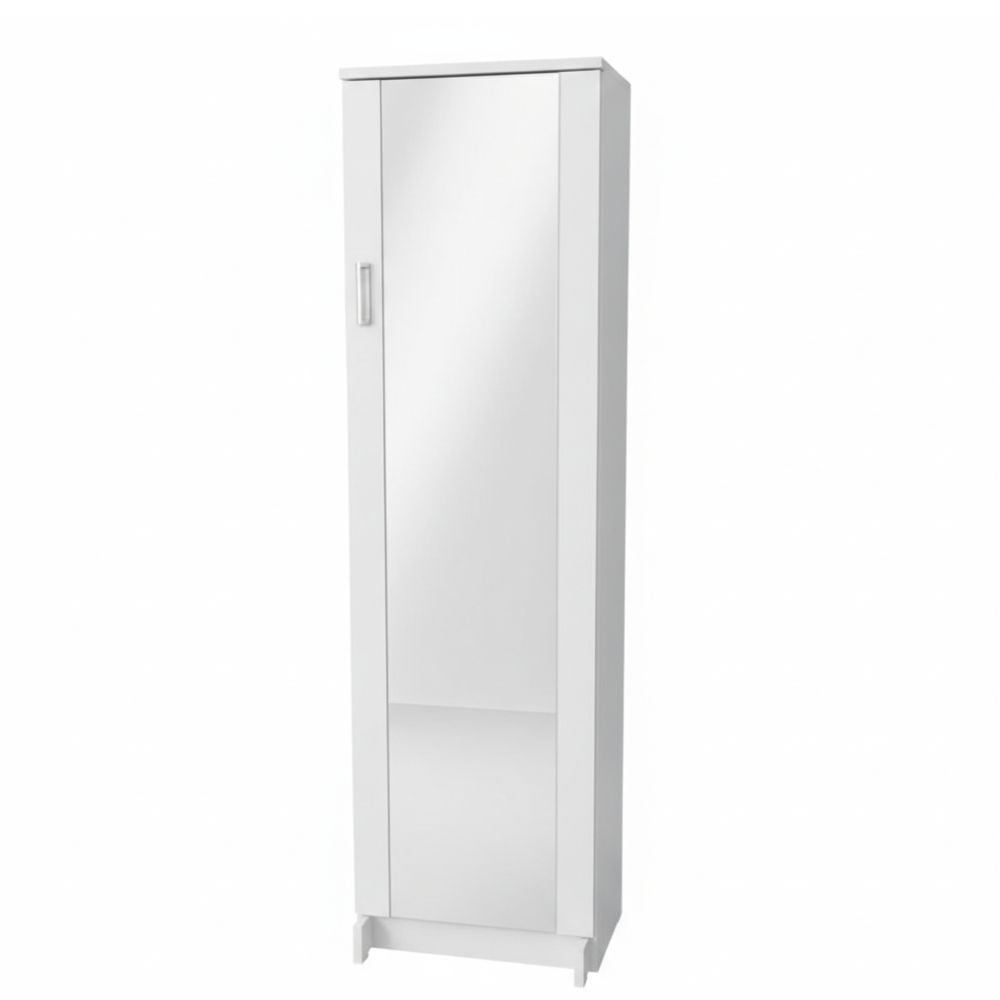 Zapatera Alta Melamine Blanco con Espejo - Viene Armada Zapatera Alta Melamine Blanco con Espejo - Viene Armada