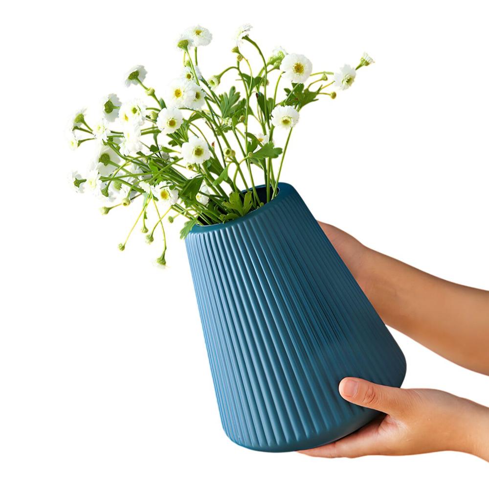 Florero Decorativo Modelo Axis Lineal Mediano Azul  293MZN11