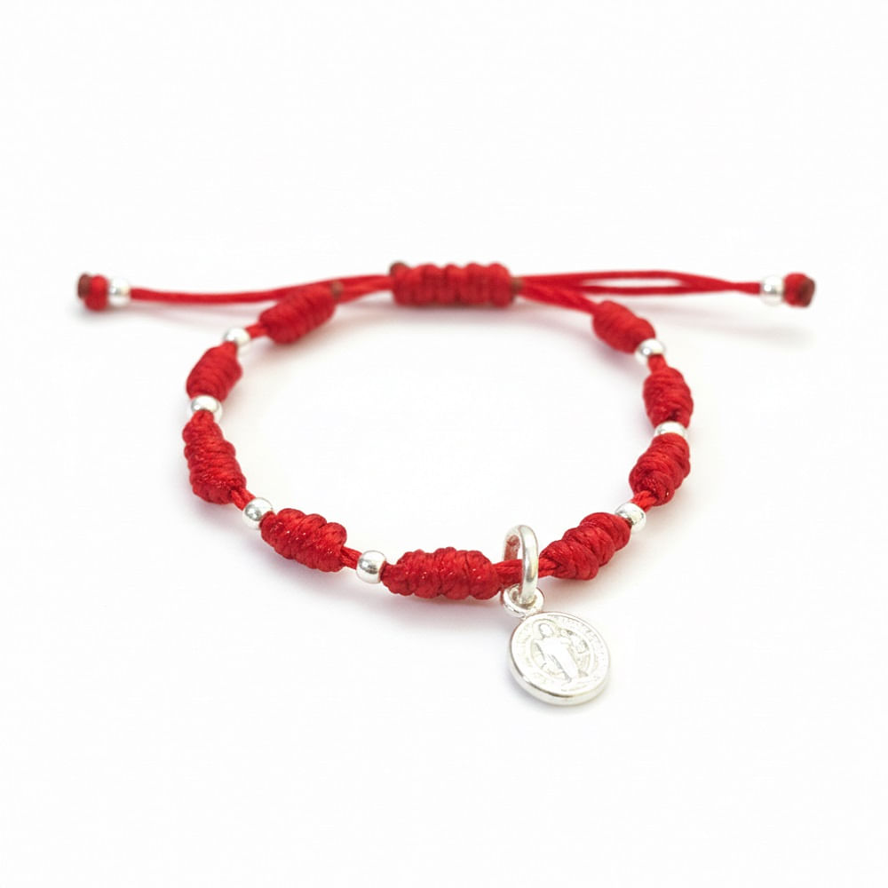 Pulsera 7 nudos San Benito Plata