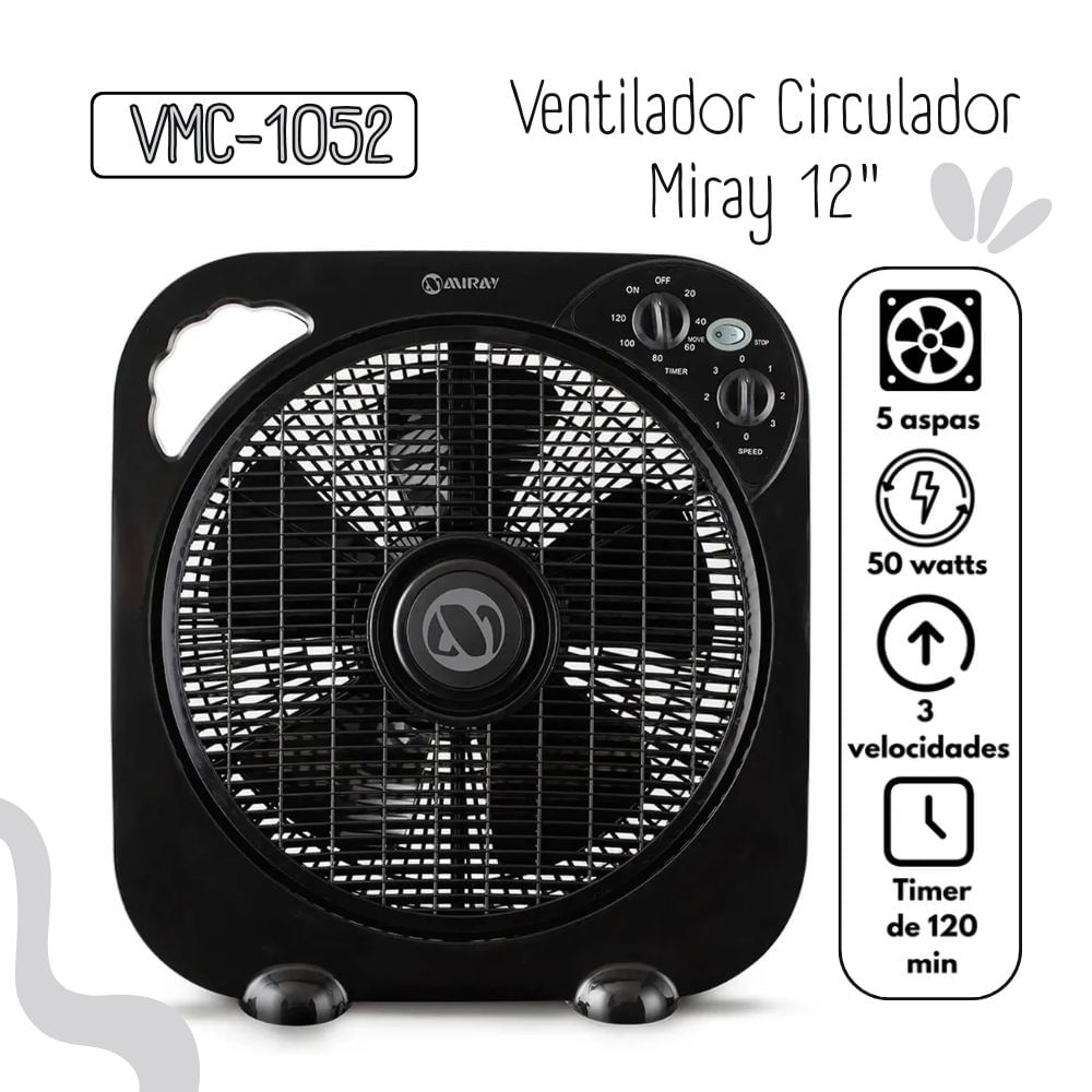 Ventilador Circulador  Negro  VMC-1052