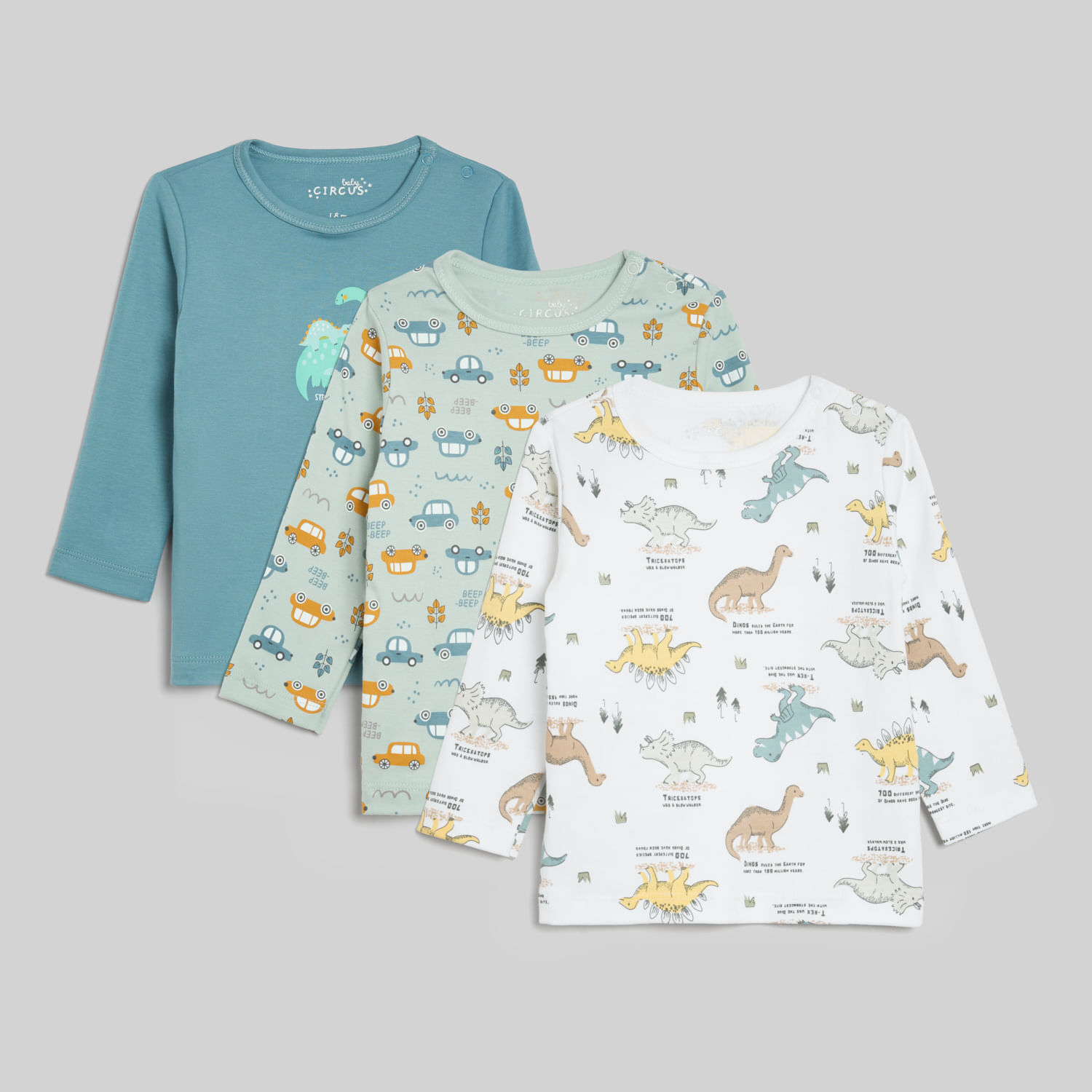 Pack X3 Camisetas Para Recién Nacido Baby Circus Camt