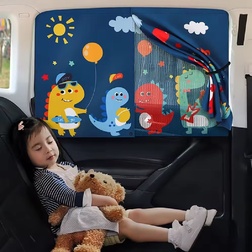 Tapasol lateral Magnetico Para Coche Dino para niños