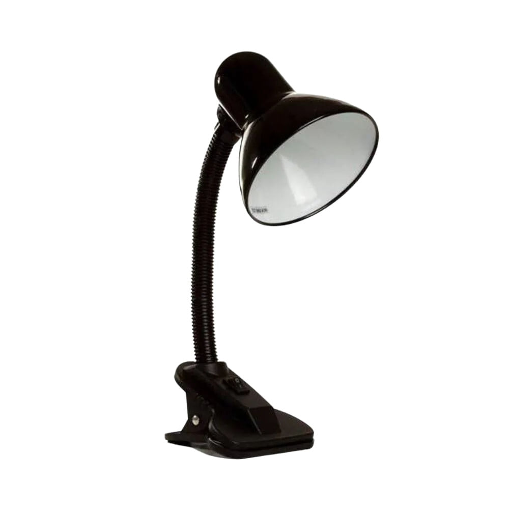 Lampara de Escritorio Flexible con Clip Negro