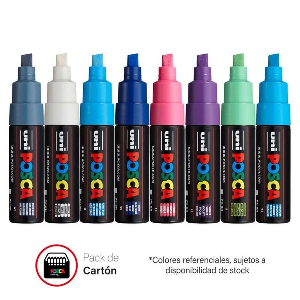 POSCA Pack PC-8K8P Estuche X8 Frío