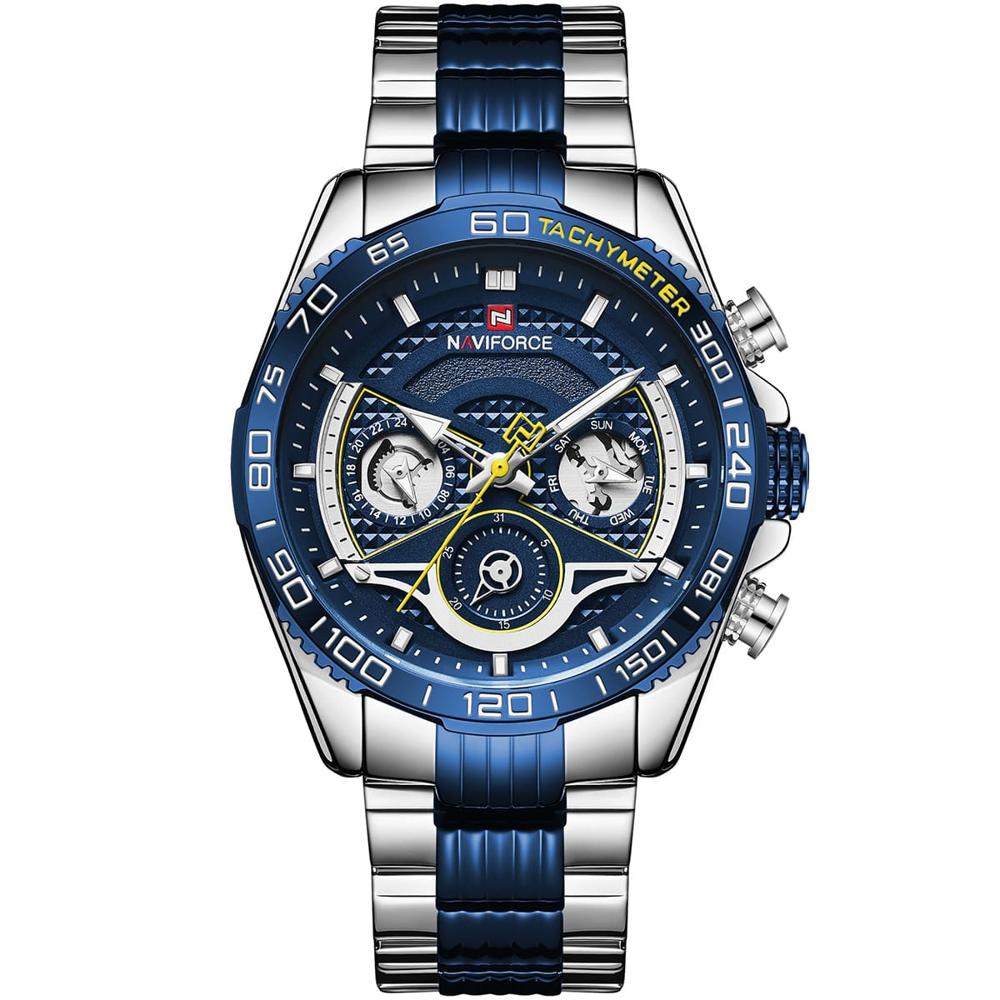 Reloj Naviforce NF9185 Color AzulPlata de Correa Acero para Caballero