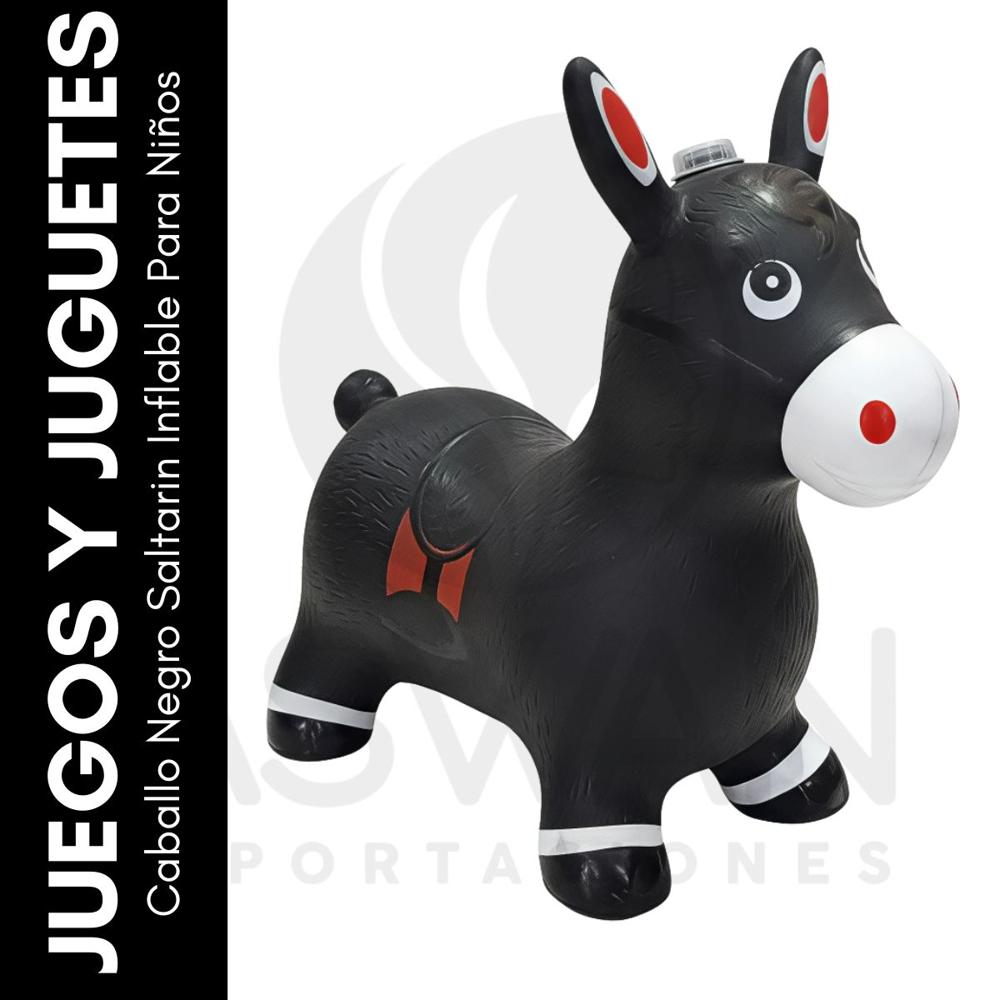 Caballo Negro Saltarin Inflable Para Niños Caballo Negro Saltarin Inflable Para Niños