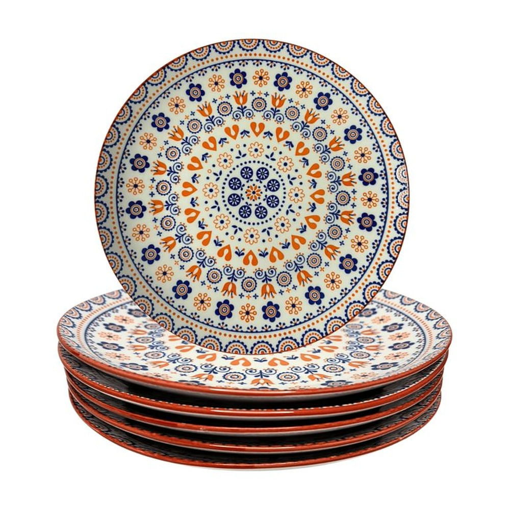 Plato de segundo Mándala Florencia - 6 unidades