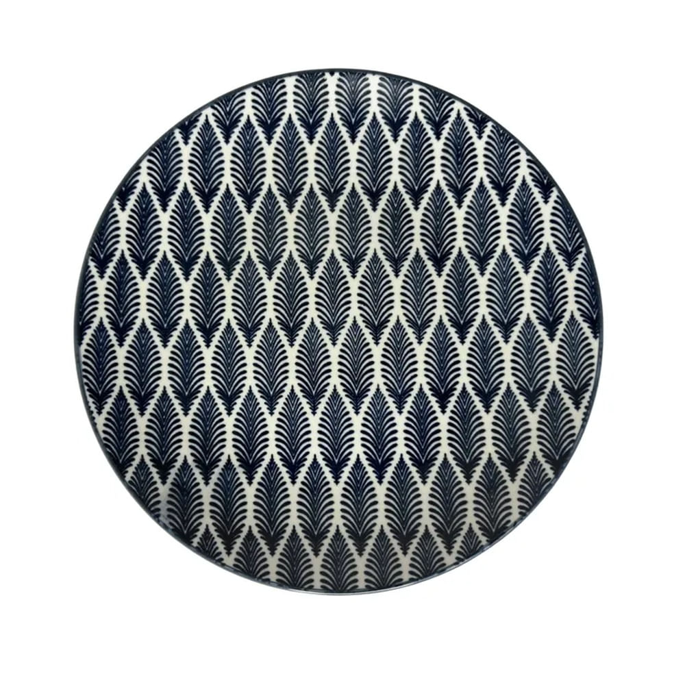 Plato de Entrada o Postre de Porcelana “Azul Natura” - 6 unidades
